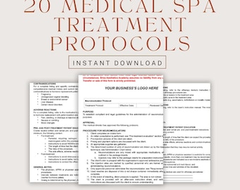 20 MedSpa Treatment Protocols: Medical Aesthetics Guide (PDF Download)