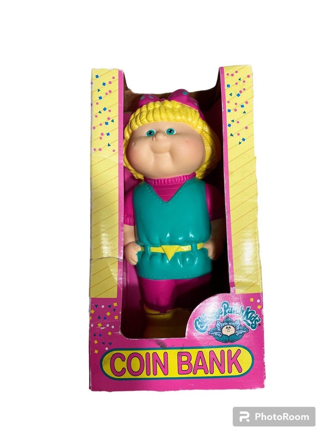 Blonde Cabbage Patch Doll Coin Bank Vintage With Box Etsy