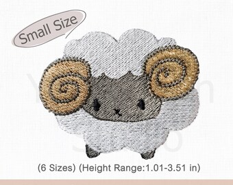 Mini Sheep Embroidery- Cute Sheep, Digital File for Embroidery Machine, 6 Sizes (Height Range 1.01-3.51 in)-Fit 4x4" hoop and more-23