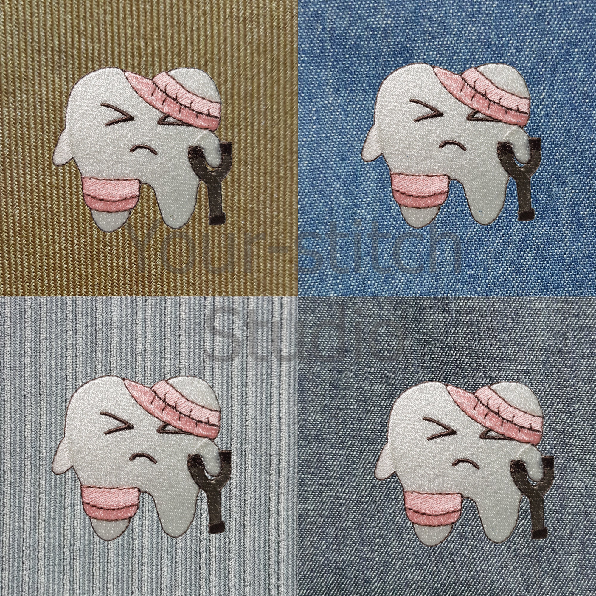 Tooth Decay Embroidery Design- Funny Tooth Embroidery Design-digital ...