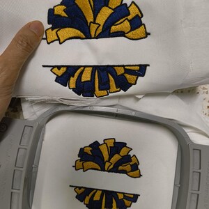 Pom Pom Embroidery Design- Cheerleading Pom Pom, Embroidery Digital ...