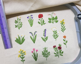 Petite Flower Bundle Embroidery Design- 14 Separate Designs