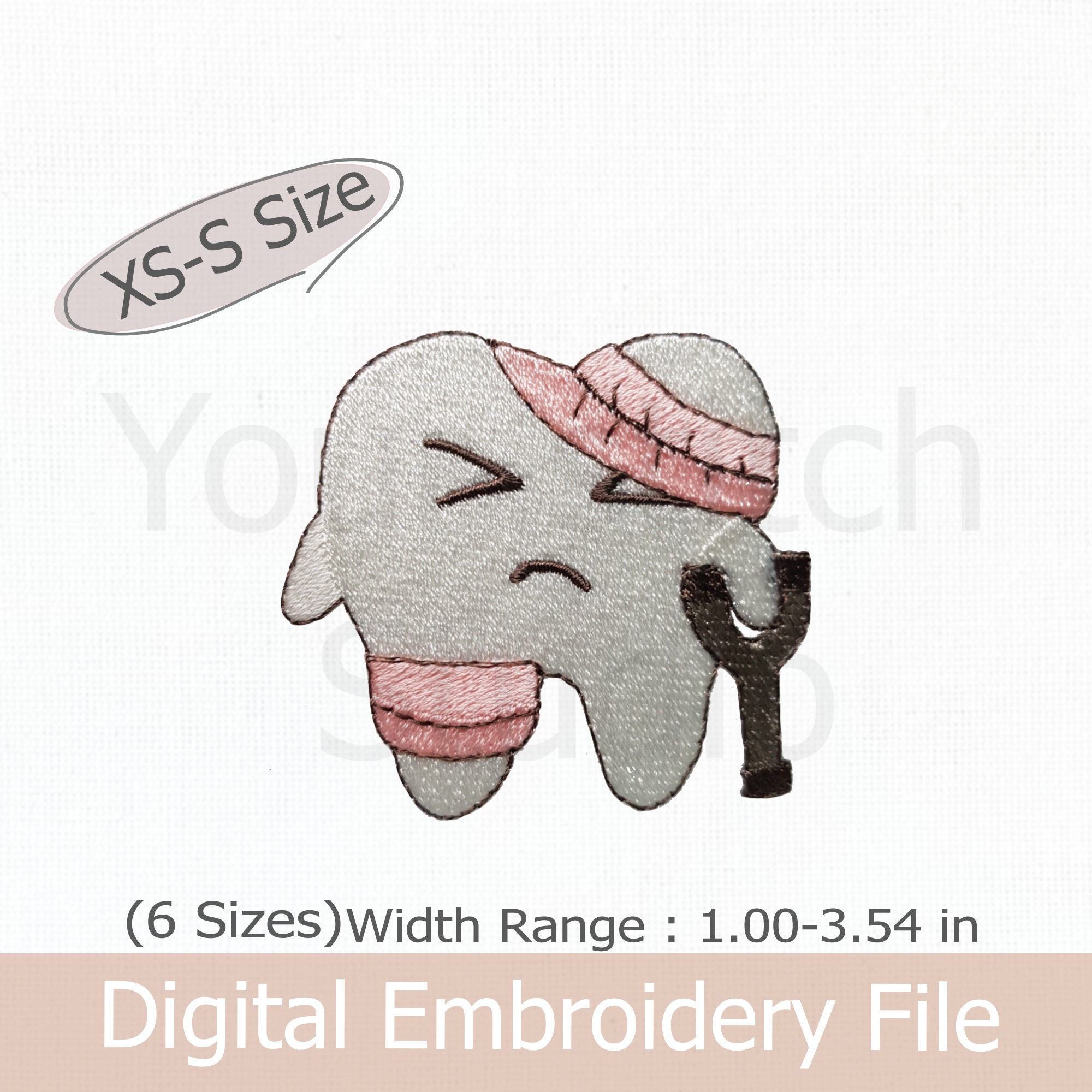 Tooth Decay Embroidery Design- Funny Tooth Embroidery Design-digital ...
