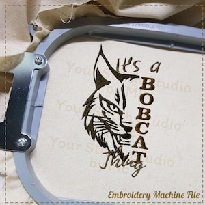 Bobcats Embroidery Design- Mascot School, Embroidery digital file for Embroidery Machine- 6 Sizes (Height range 3.00 to 8.00in)