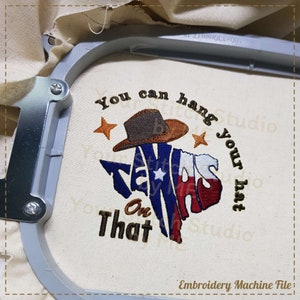 Diseño de bordado de Texas: puede confiar en él: archivo digital para máquina de bordar, 5 tamaños (rango de ancho de 2,99 a 6,99 pulgadas)