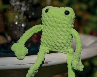 Cute Leggie Frog Crochet Plushie