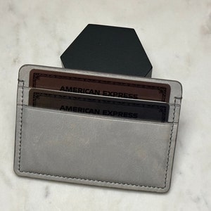 Cartera de cuero hecha a mano, piel de cabra encerada, 3 ranuras