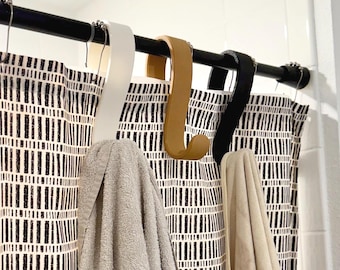 Over Shower Rod Hooks, Dual-Sided Towel Hangers, Modern 3D-printed Design