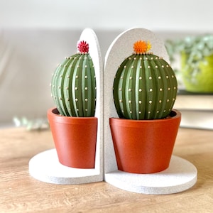 Barrel Cactus Bookends: Desert Home Decor | Unique Reading Finds | Gifts