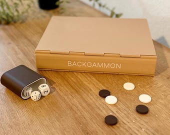 Backgammon Board Game | Book Style 3D Printed Backgammon Set | Play Book’d Game | Unique Shelf Decor | Game Gift