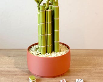 Lucky Bamboo Mahjong Set | ForgeCore Design Mahjong Set for American Mahjong, 3D Printed Game with Bamboo Racks & Storage