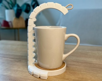 Spill Proof Mug Carrier: Forgecore Coaster with Cork Base