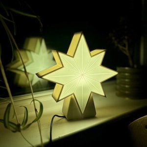 Star Lamp | Warm White LED Night Light, Reading Nook Decor