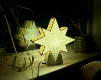 Star Lamp | Warm White LED Night Light, Reading Nook Decor