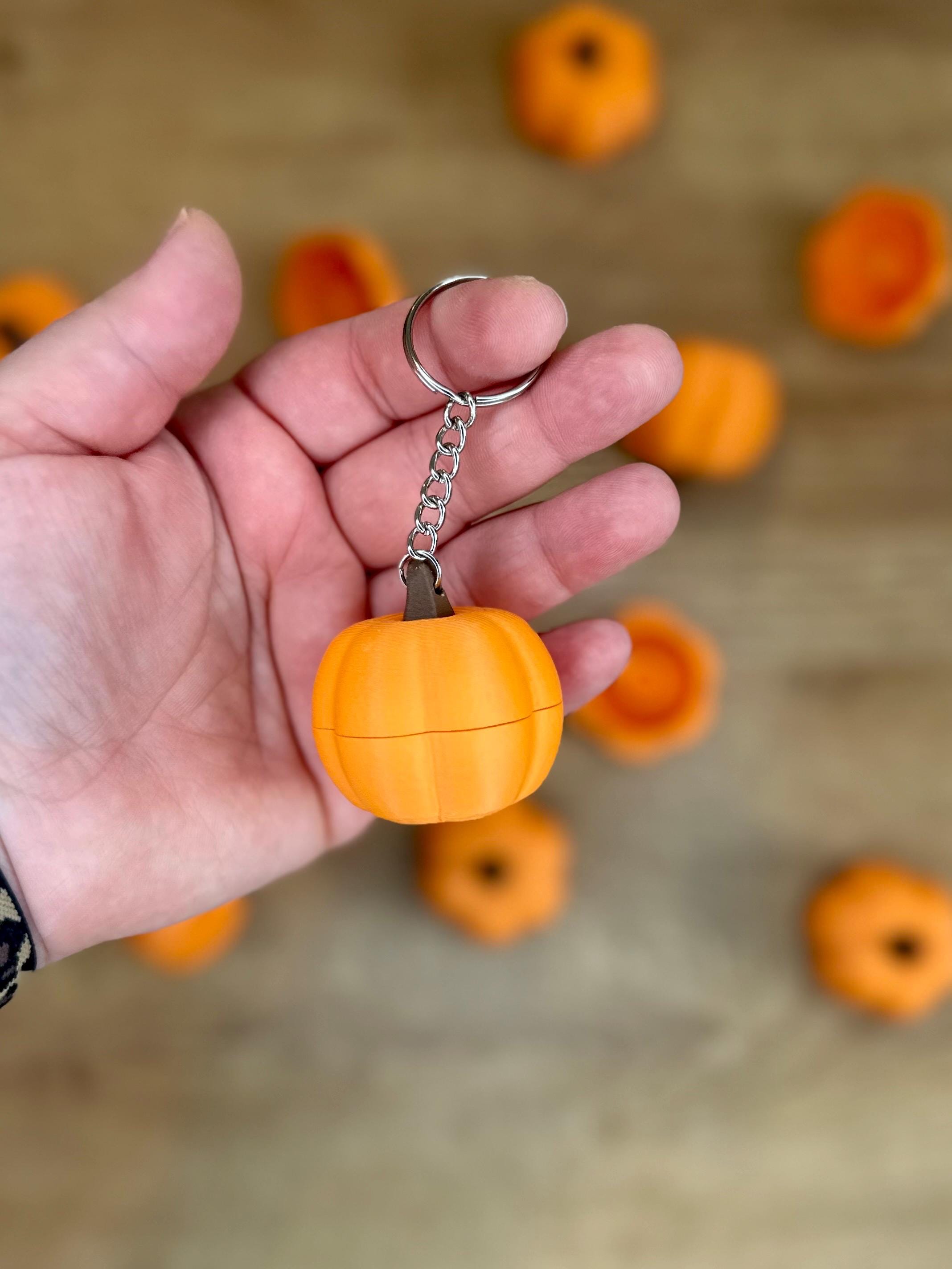 Pumpkin Container Key Chains | Pumpkin Ring Box Key chain | Individual Key chains | ForgeCore Design | Jewelry Box Keychai | Ring Container