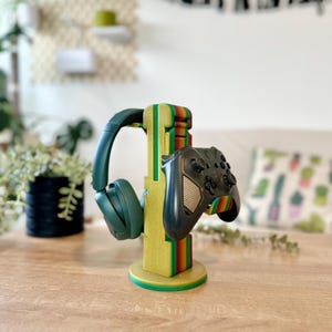 Universal Controller Tower: Gamer Headphone Stand & Organizer