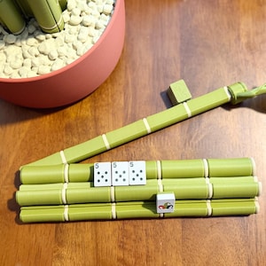 Lucky Bamboo Mahjong Set | ForgeCore Design Mahjong Set for American Mahjong, 3D Printed Game with Bamboo Racks & Storage image 9
