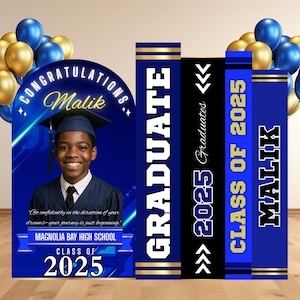 Custom Graduation Decor, Graduation Books Editable Canva, Graduate Panel Board, Grad Arch Foam Board, Backdrop Banner Prom Homecoming Arch