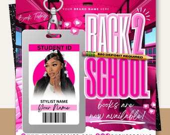 August Booking Flyer, Back To School Flyer, Back To School Sale Flyer, August Hair Flyer, Lash Flyer, Nail Flyer, Back To School, Braids