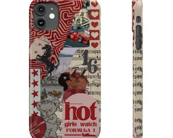Funda para iPhone de la Scuderia Ferrari F1, estética de Fórmula 1, Charles Leclerc