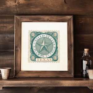Vintage Western-Bauernhaus-Dekor-Texas-Wand-Kunst-Weinlese-Poststempel-Kunst ungerahmt