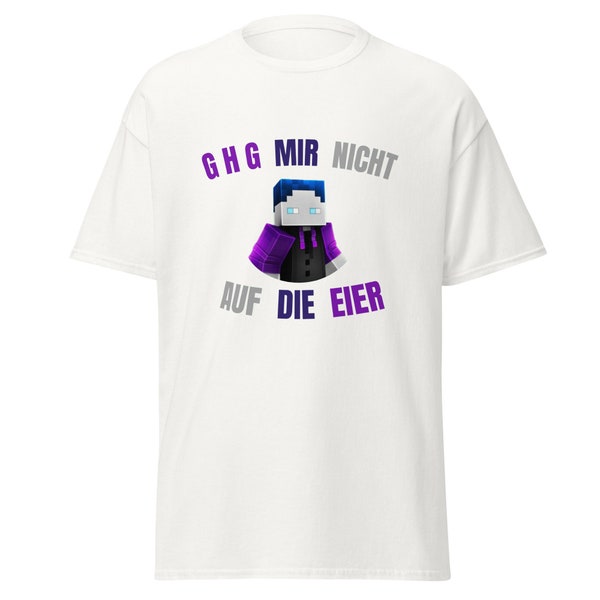 GHG Mir nicht auf die Eier T-Shirt | Weiß | Humor Shirt | Basti | Lustiges Tee | Humor | Witziges Shirt | YouTube Twitch