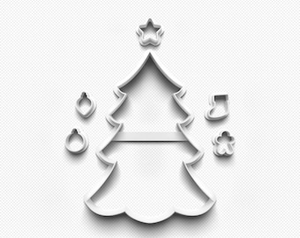 Christmas Tree cookie cutter 3D printed