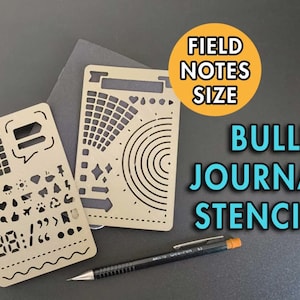 EDC Field Notes stencil kit. Compact and lightweight, perfect for bullet journaling