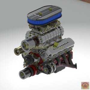 1/24-1/25 Scale 427ci Big Block Supercharged Model Kit - Resin Printed