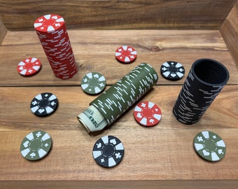 Casino Cash Gift Box, Gift for Gambler, Money Holder for 21st Birthday, Vegas money, Poker Chip Stack Gift, Money bank