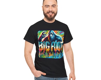 Camiseta de Pie Grande, Sasquatch, Camiseta para amantes de Pie Grande, Regalo para ella, Regalo para él, Regalo para un amigo, Camiseta unisex de algodón grueso