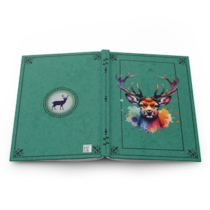 Deer, Deer Journal, Deer Notebook, Diary, Nature Lover, Gift for Friend, Hardcover Journal Matte