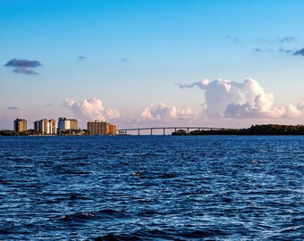 LIMITED EDITION  Panoramic of the Sanibel Causeway Bridge, Fort Myers Florida