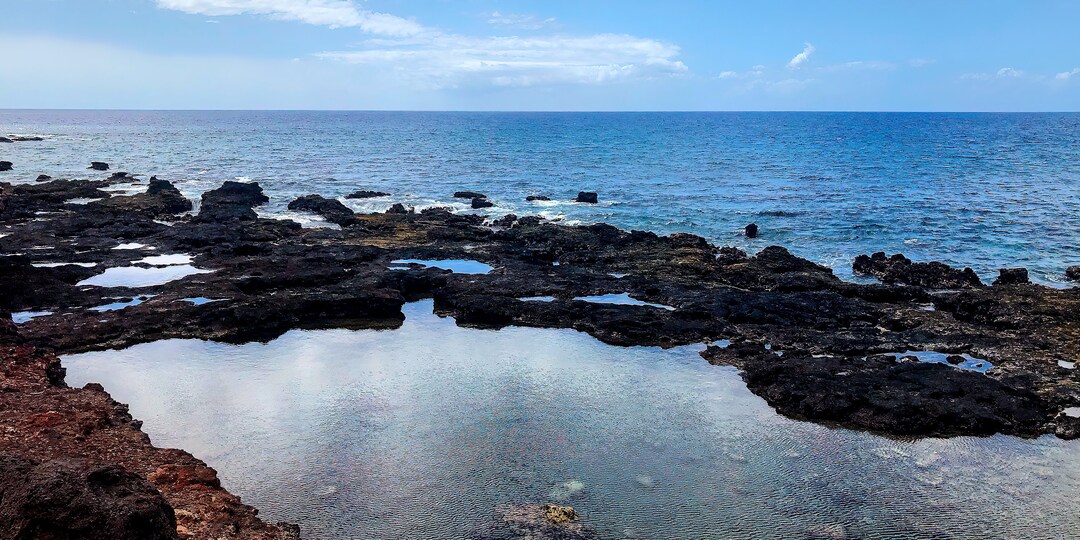 Panoramic Image of Tide Pools, Lanai Hawaii Etsy