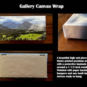 Może przedstawiać: Wydruk na pł&oacute;tnie w ramie galerii przedstawiający krajobraz z g&oacute;rami i zielonymi polami. Pł&oacute;tno jest owinięte wok&oacute;ł drewnianej ramy o szerokości 3,8 cm i ma ochronną laminację. W zestawie znajduje się papierowa podkładka, narożne zderzaki i wieszaki z zębami piły.