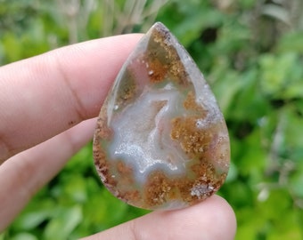 Moss agate chrysocolla chalcedony