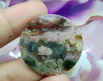 Moss Agate Gemstone: 30x30x5mm