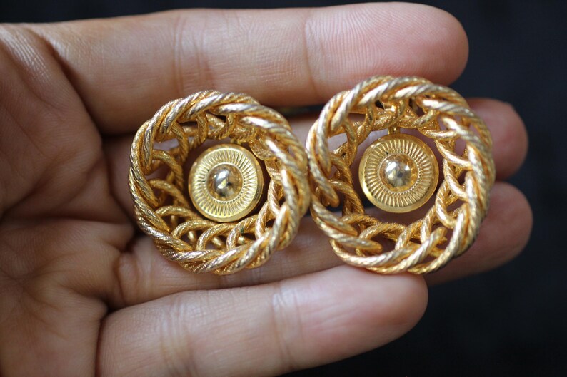 Boucles D'oreilles Clip Strass Hobè – Vintage Rétro Années 30-50 – Rhodié