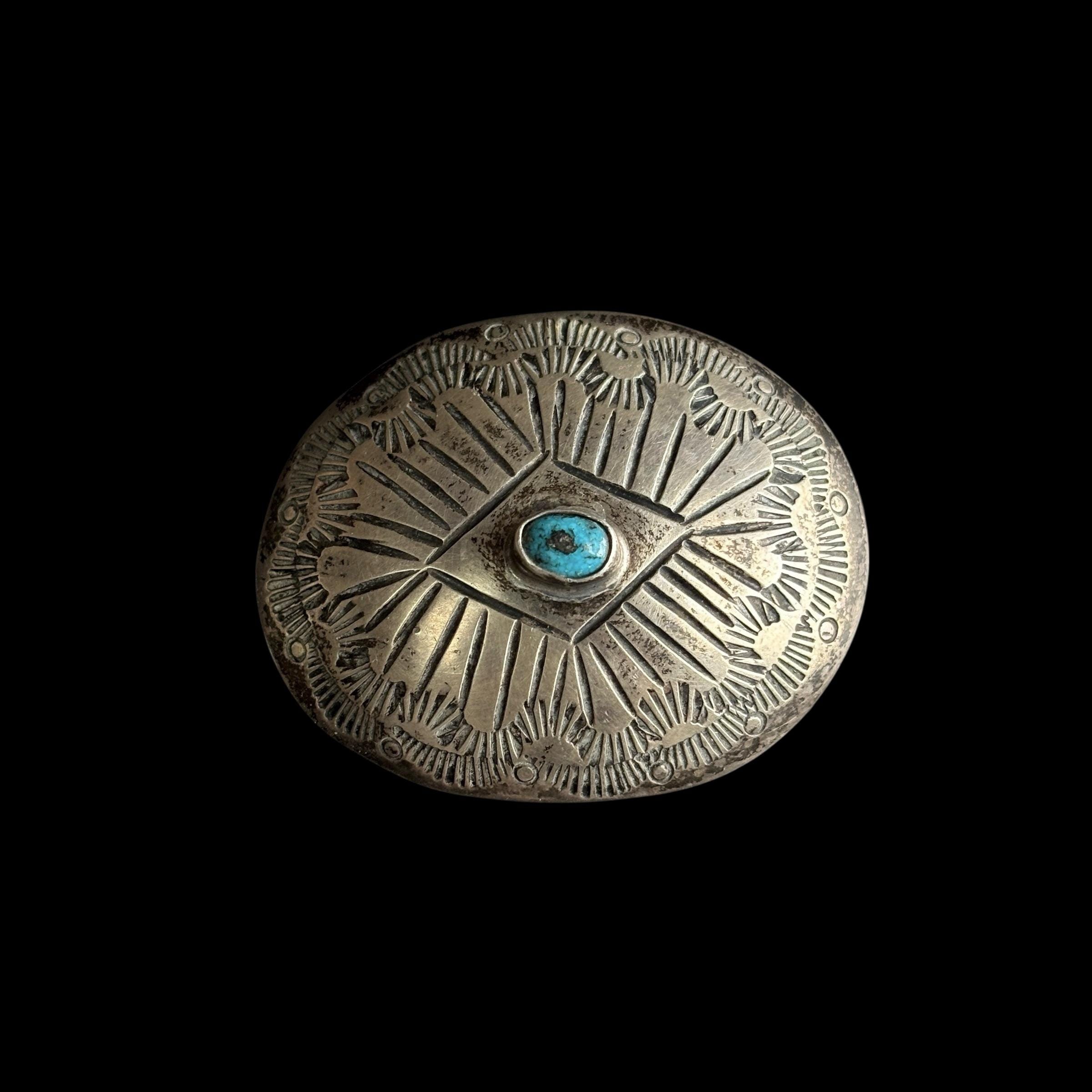 Vintage Native American Navajo Sterling Silver Turquoise 