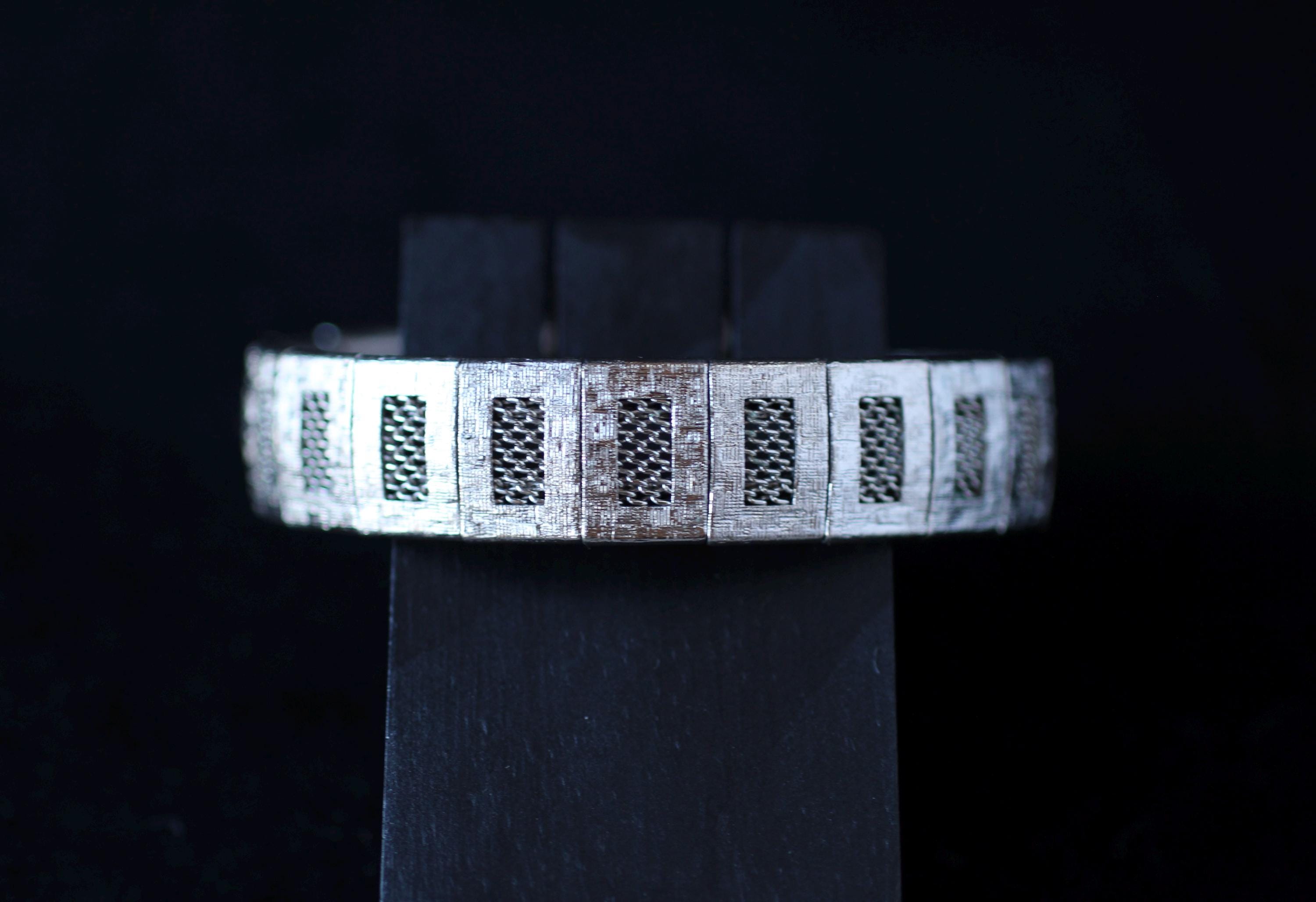 Vintage Silver-tone Mesh Panel Bracelet – Unsigned - 7 Inches - Etsy