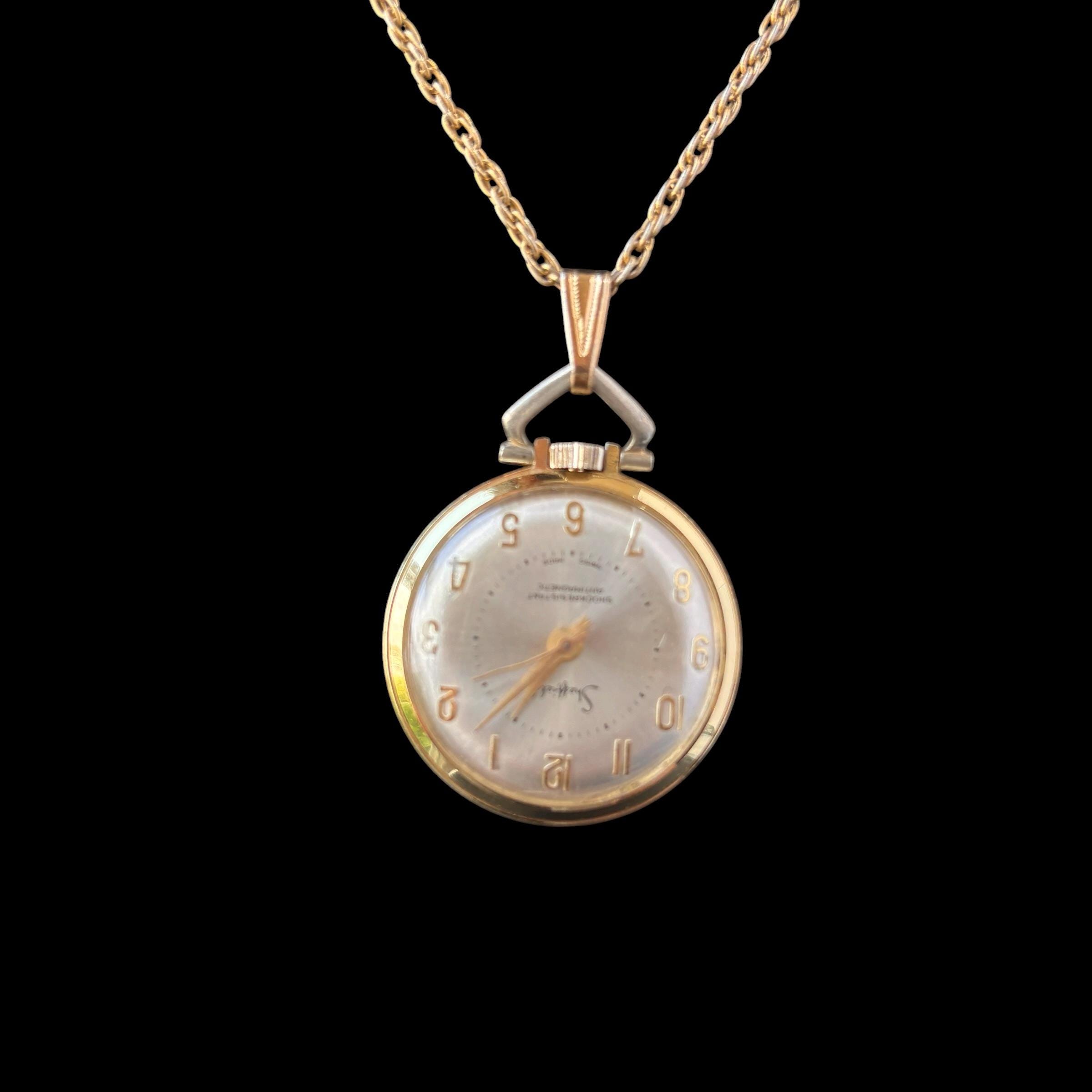 Sheffield Blue and Gold Pocket Pendant Watch for parts only Sheffield Watches Pocket Watches - Etsy main image 4