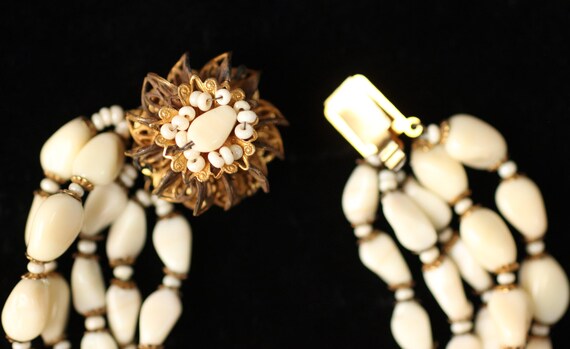 Vintage Signed Miriam Haskell Five Multi Strand G… - image 7