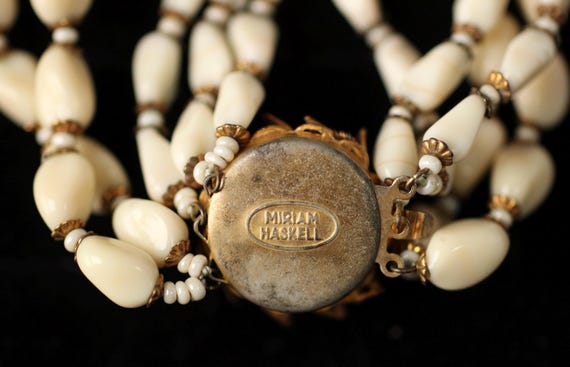 Vintage Signed Miriam Haskell Five Multi Strand G… - image 6