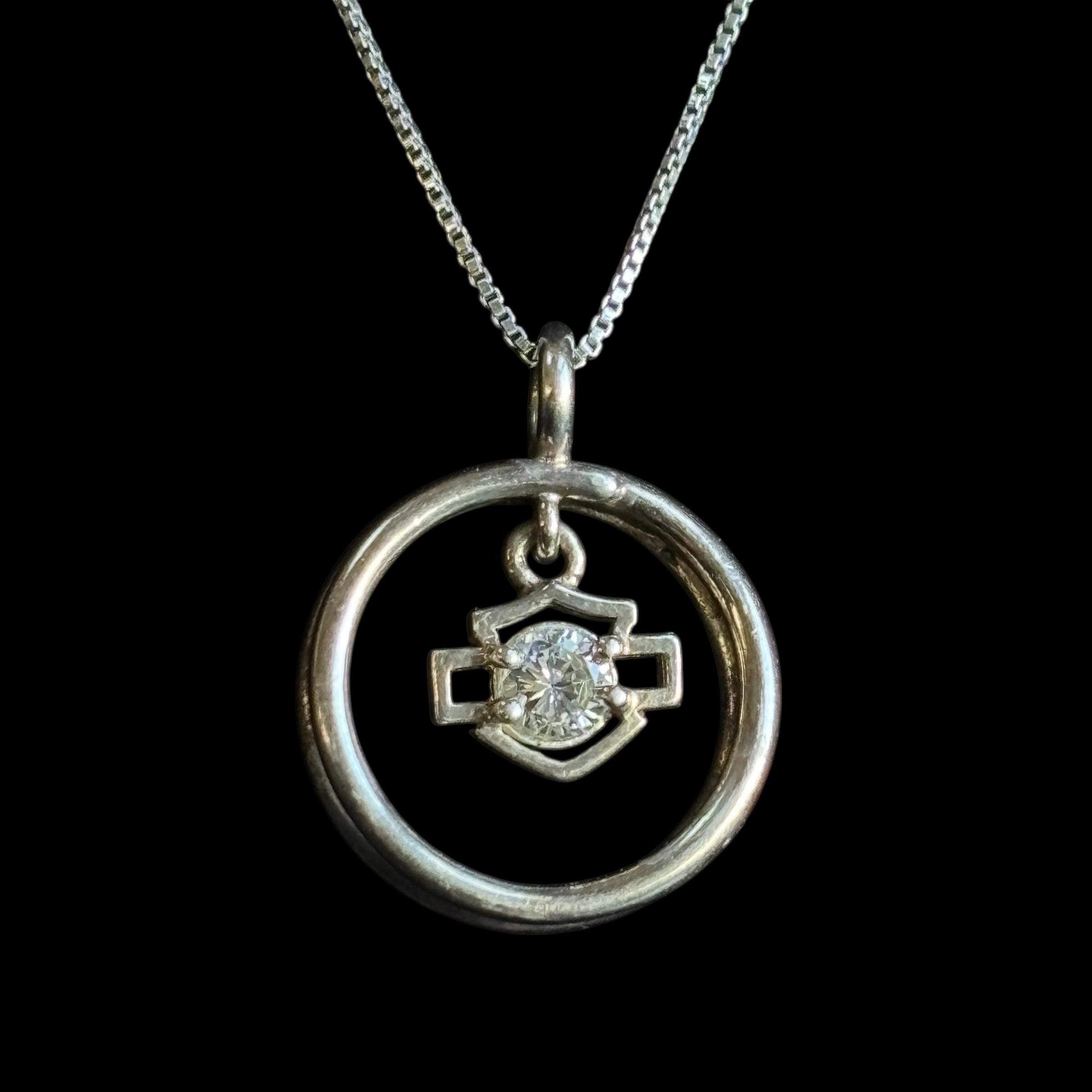 RARE Retro Harley Davidson?Cap+ALL 925 Sterling Silver cuff necklace+Pendant Harley-Davidson Men main image 3