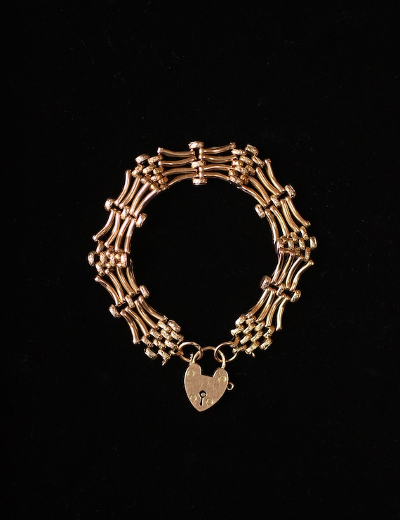 Antique Victorian English LW&C 9Ct Rose Gold Heart