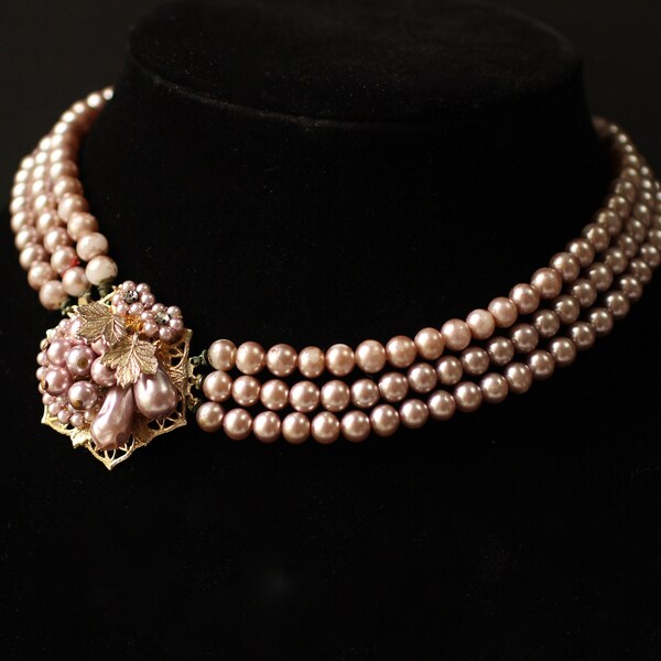 Faux Pearl and Multi Color Necklace main image 1