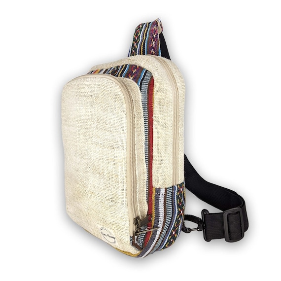 Core Hemp Vegan Sling Bag - Handmade Organic Cotton, 9x12x5 Inches, Crossbody Backpack For Men & Women - View #9