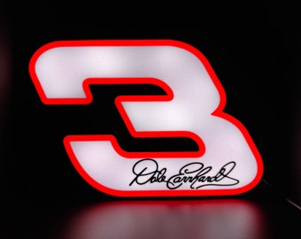 Dale Earnhardt LED Sign | Wall Decor | Racing Sign | NASCAR | Gift for Him | Mancave | Speedway | Vintage