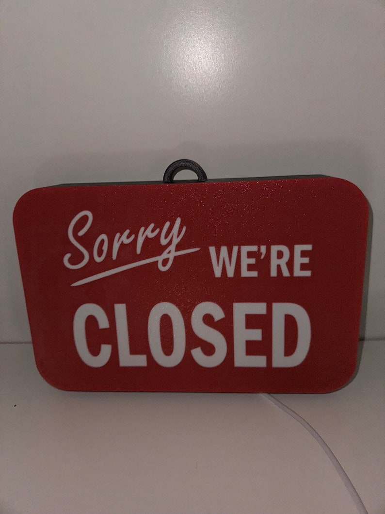 Open Closed LED Sign Doublesided Storefront Small Business Gift for Him ...