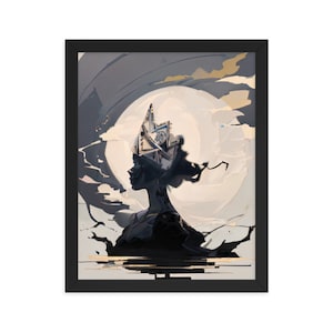 Beyond they moon v2 framed poster